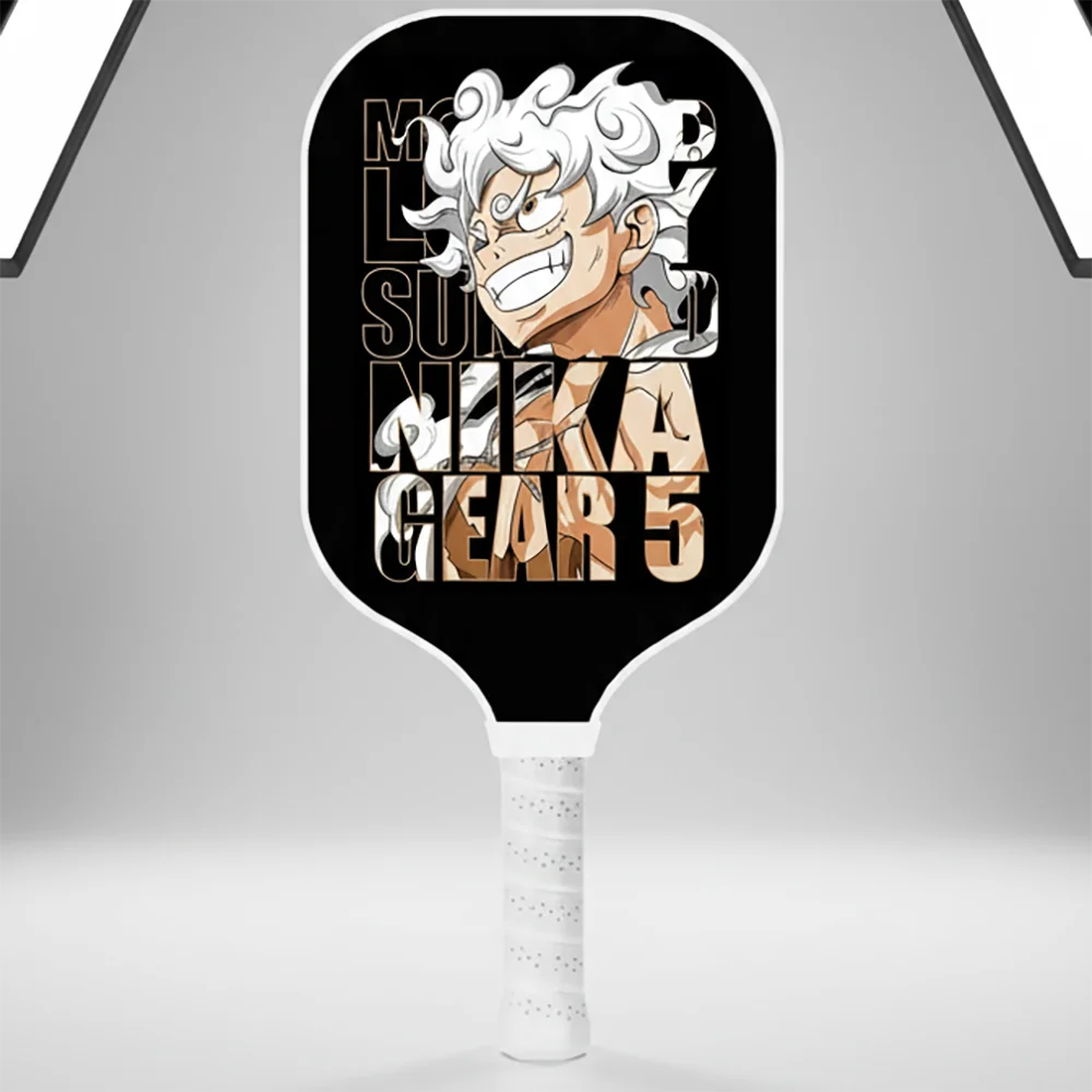 Animes Figure Style Super Cool Design Oen Piece Pagaie de Pickleball en fibre de carbone et fibre de verre - Professionnel/Intermedif/démarreur