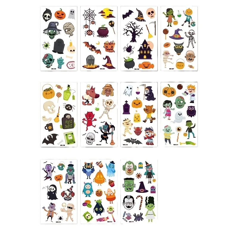 

Interesting Holiday Decoration Graffiti Tattoo Stickers, Cute Cartoon Funny Spider Tattoo Stickers, Waterproof and Sweat-Proof Suitcase Computer Water Cup Household Supplies Stickers