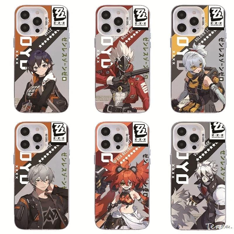 Japan Anime Zenless Zone Zero Game Phone Case for iPhone 11 12 13 14 15 16 Pro Max Plus ACT shoot Boy Girl Mobile Games Cover