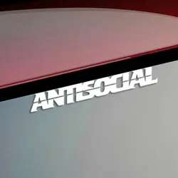 Letter Sticker Vinyl Waterproof Antsocial Decal Non-Fade Reflective Cool Car Decoration Sticker Unique Gift