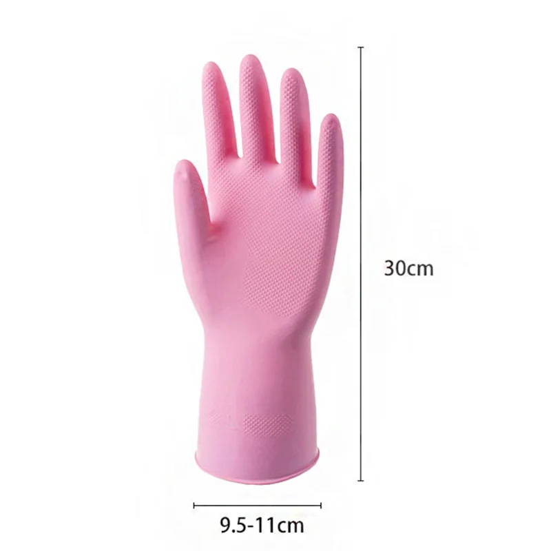 Female Waterproof Rubber Latex Dishwashing Gloves Kitchen Durable Cleaning Housework Chores Dishwashing Tools 2022 New