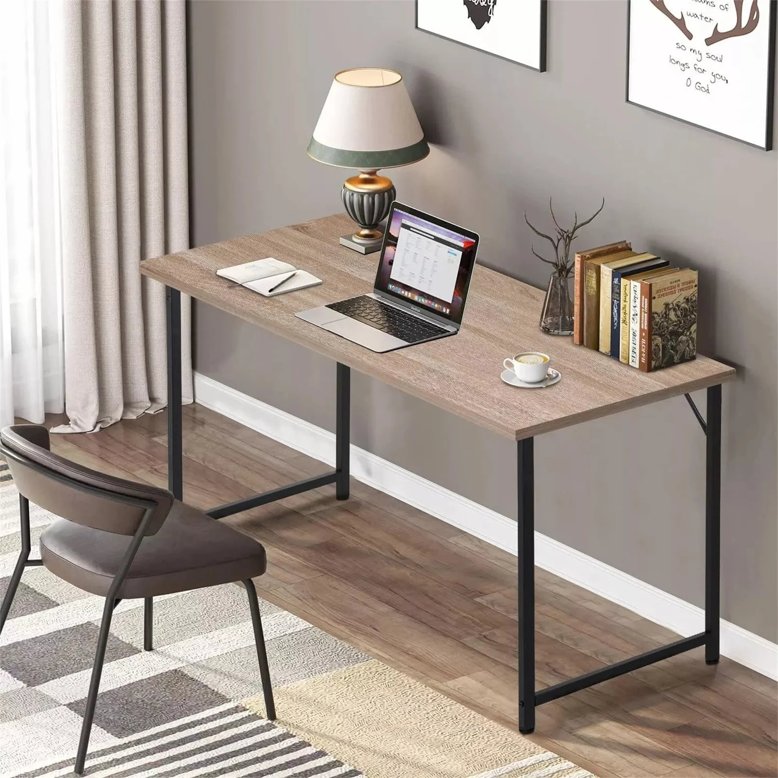 Computer Desk, 47 inches Home Office Desk Writing Study Table Modern Simple