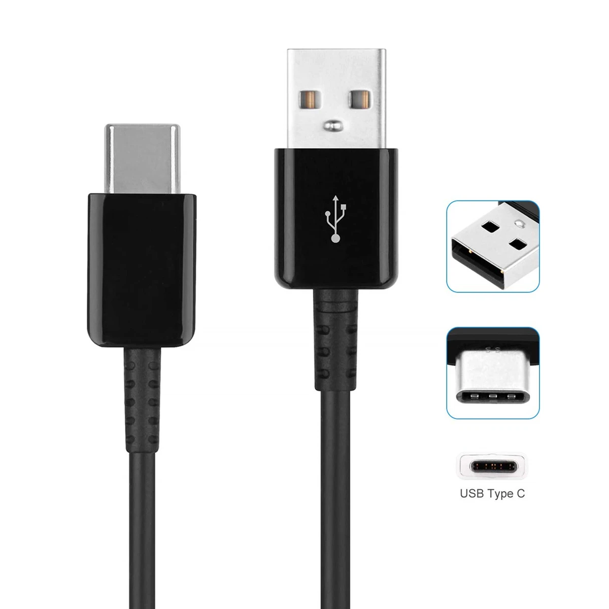 Fast Charging Charger For A51 A71 A70 A50 A50s A20 A30s A40 S8 S9 S10 S21 Note 8 9 10 20 Type C USB Quick Charger Cable