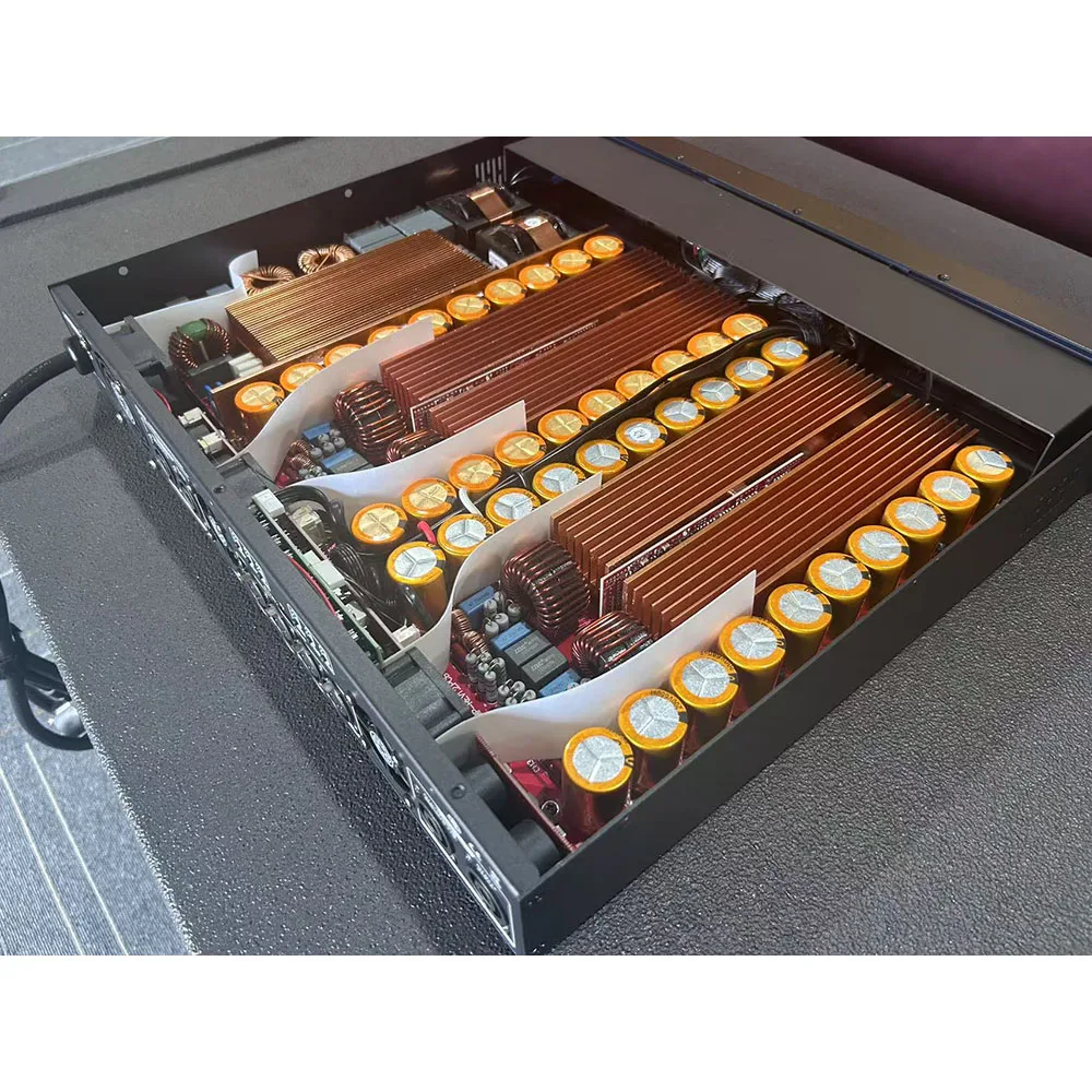 Digital Power Amplifier Pro Audio 1.5U Power 4 Channel 4X1600W Professional Sound System