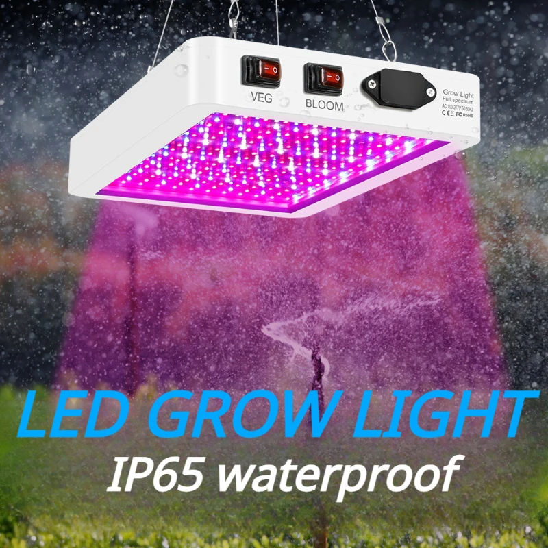 Full Spectrum LED crescente luz, IP65 Lâmpadas de plantas, lâmpada hidropônica, lâmpadas de estufa, caixa de iluminação Flower Growth, mais novo,