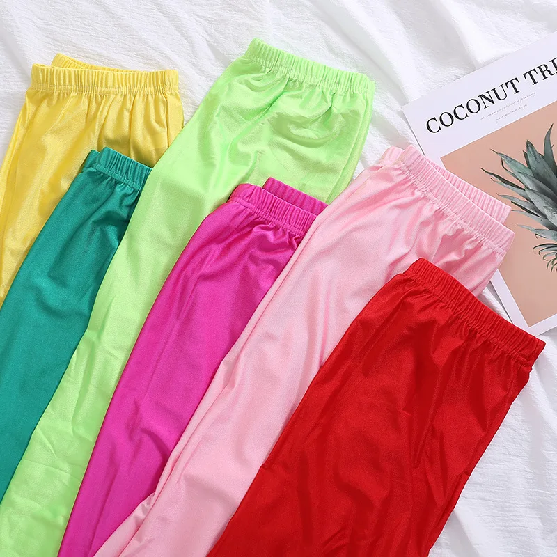 Hohe elastische dünne Leggings, Bleistifthose, schlanke Plus-Size-Hose, glänzende Yoga-Hose für Frauen, sexy, hautfreundliche, enge Leggings – Detail 9