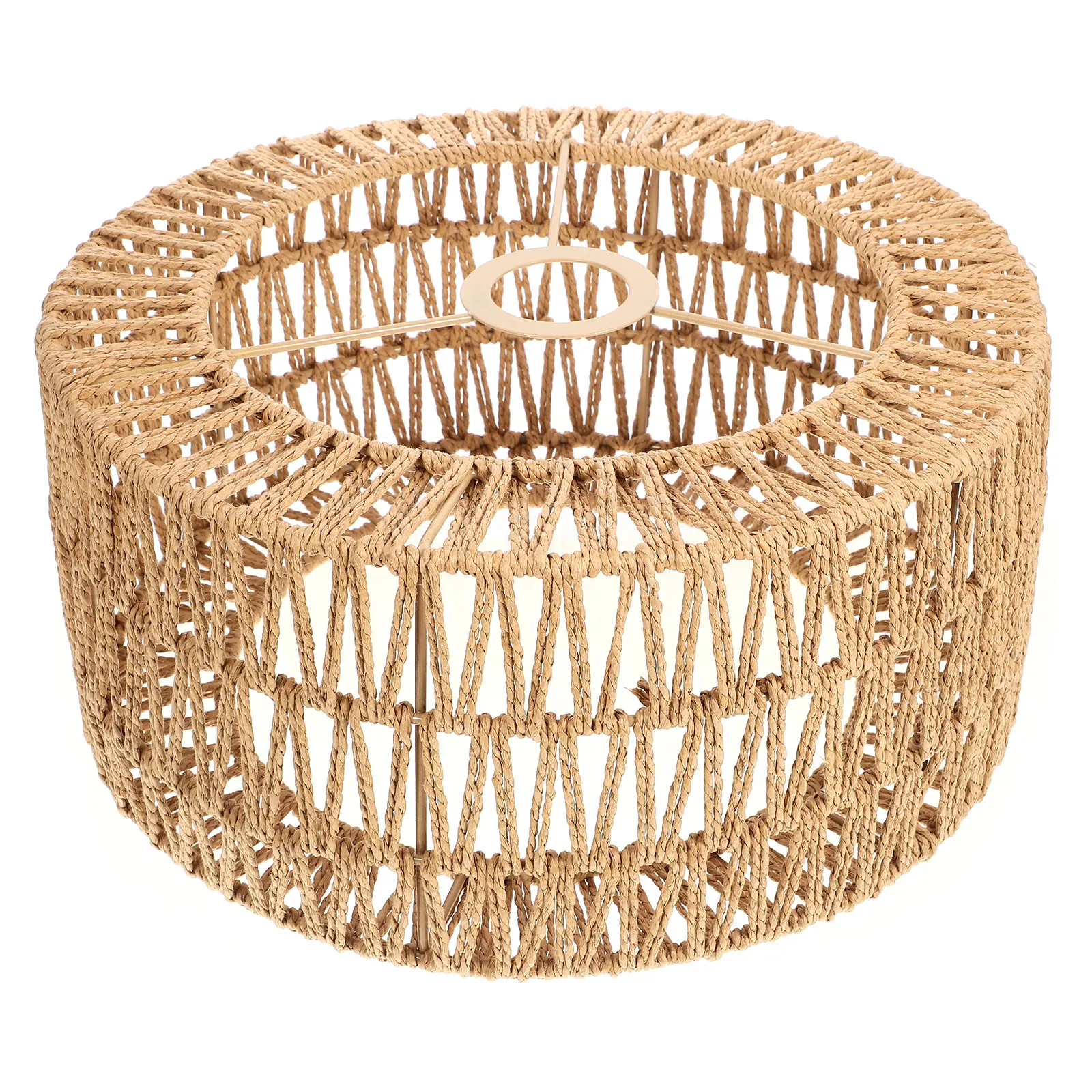 Grass Rope Lampshade Rustic Woven Ceiling Lamp Cover Size L Hanging Pendant Light Shade Straw Rope Lampshade Lamp Shade
