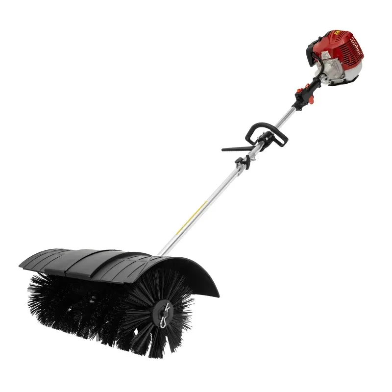 2 Stroke 52CC Handheld Sweeper Gas Power Broom Driveway Turf Grass Snow Cleaning