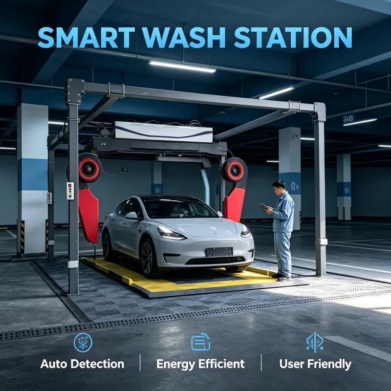 Smart 360 Touchless Car Washer featuring Complete Touch-Free Cleaning Technology Ideal for Commercial Gas Stations