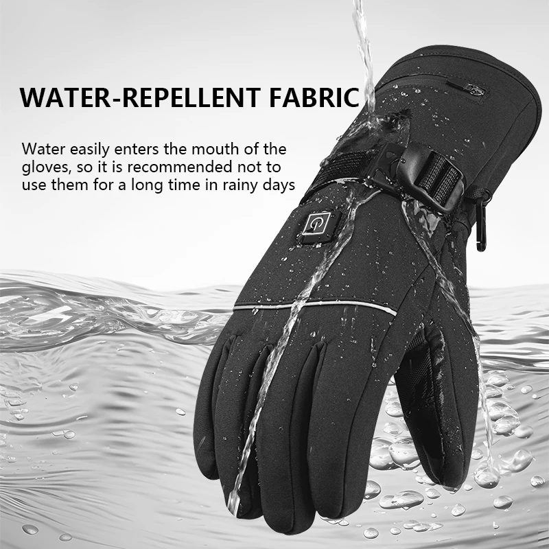 الشتاء في الهواء الطلق دراجة نارية التزلج ركوب قفازات ساخنة قابل للتعديل درجة الحرارة قابلة للشحن بطارية كهربية قفازات التدفئة