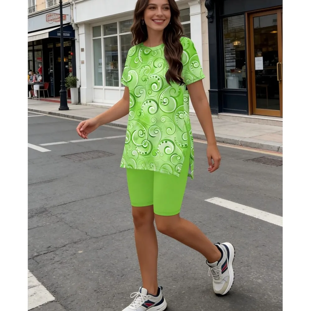 2026 Simple Style Woman 2 Piece Set Outfit Women's Matching 2 Pieces Set For Woman Casual Daily Color Colorful Printed Fashion