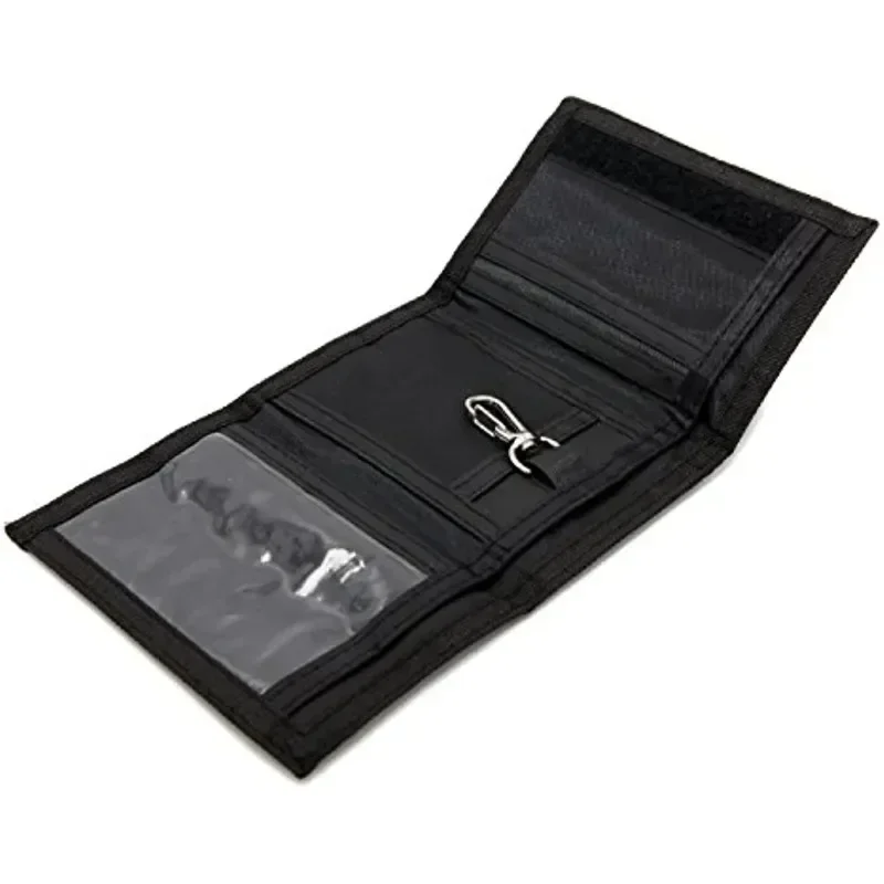 1PC Wallets Slim Wallet Trifold Sports Wallet Outdoor Canvas Wallets With Zipper Travel Coin Purse Cards Holder Gifts image 6