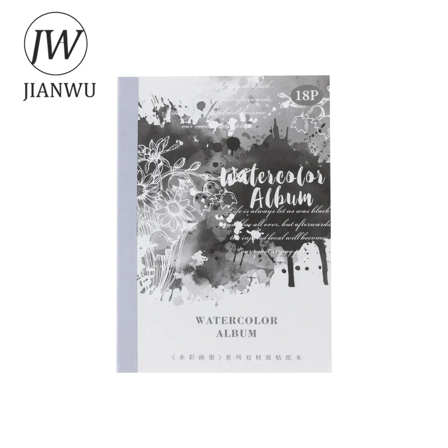 JIANWU A Watercolor Album Series Vintage Smudge Label Landscaping Material Collage Sticker Book Creative DIY Journal Stationery