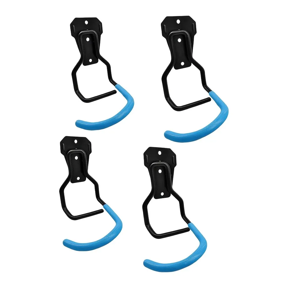 Steel Bike Wall Mount 4 for Pack Fixed Hook Rack for Indoor Bike Storage Compatible with Most Bike Types No Tools Required