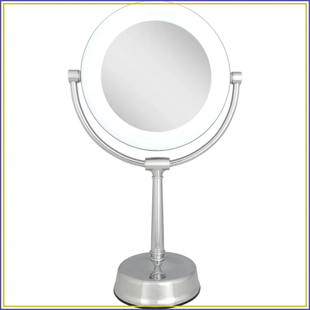 LED Makeup Mirror 10X/1X Dual Sided Swivel Vanity Mirror with Touch Dimmer