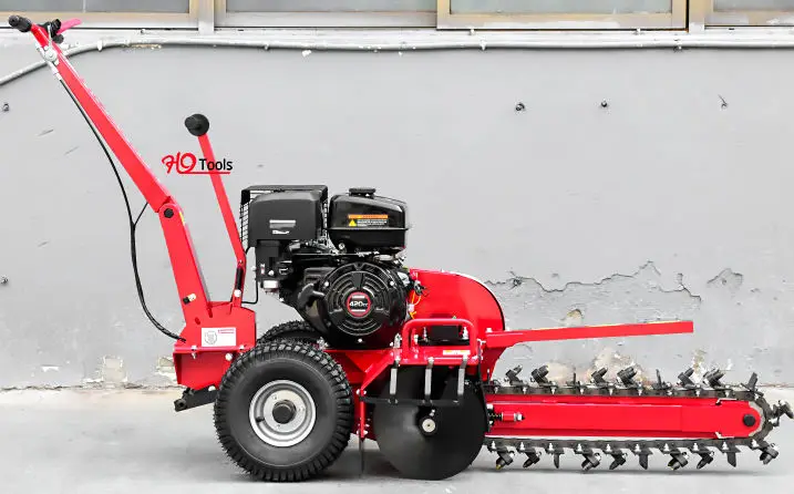 15hp Petrol Powered Construction High Performance Hand Mini Power Trencher Walk Behind Digger Self-Propelled Trencher Machine