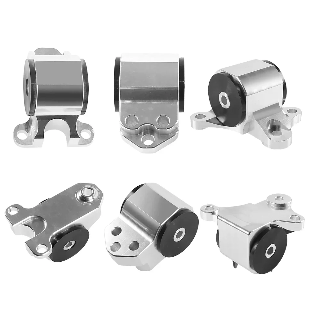 High Quality 3 Bolt Engine Swap Mount Kit for Honda Civic B Series EK Chassis Modification Engine Bracket Black Sliver EM-1003