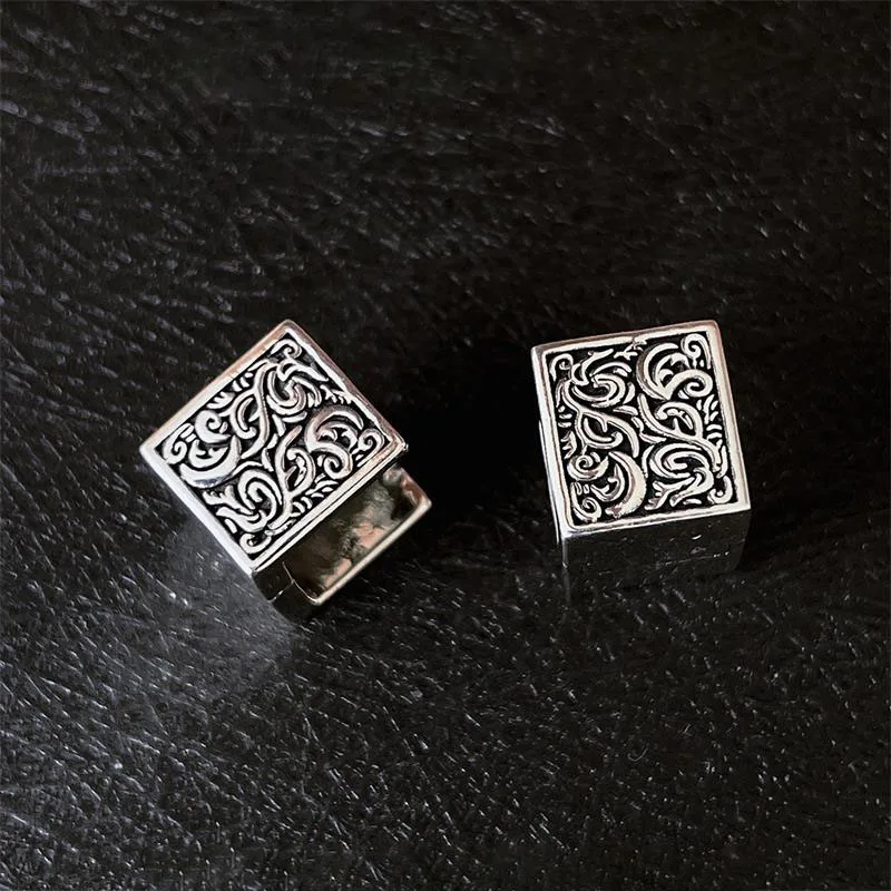XIYANIKE Creative Floral Square Ear Clasp Earrings For Women Girl Fashion New Retro Jewelry Friend Gift Party серьги же
