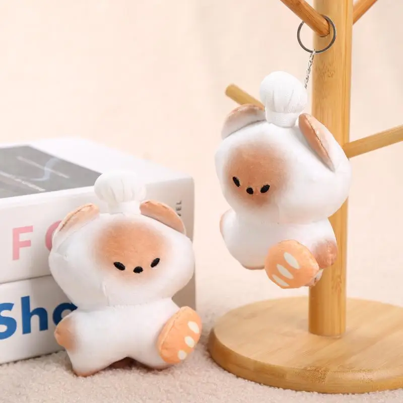 

Adorable Cartoon Siamese Cat Plush Doll Keychain; Perfect Chef Anime Gift.