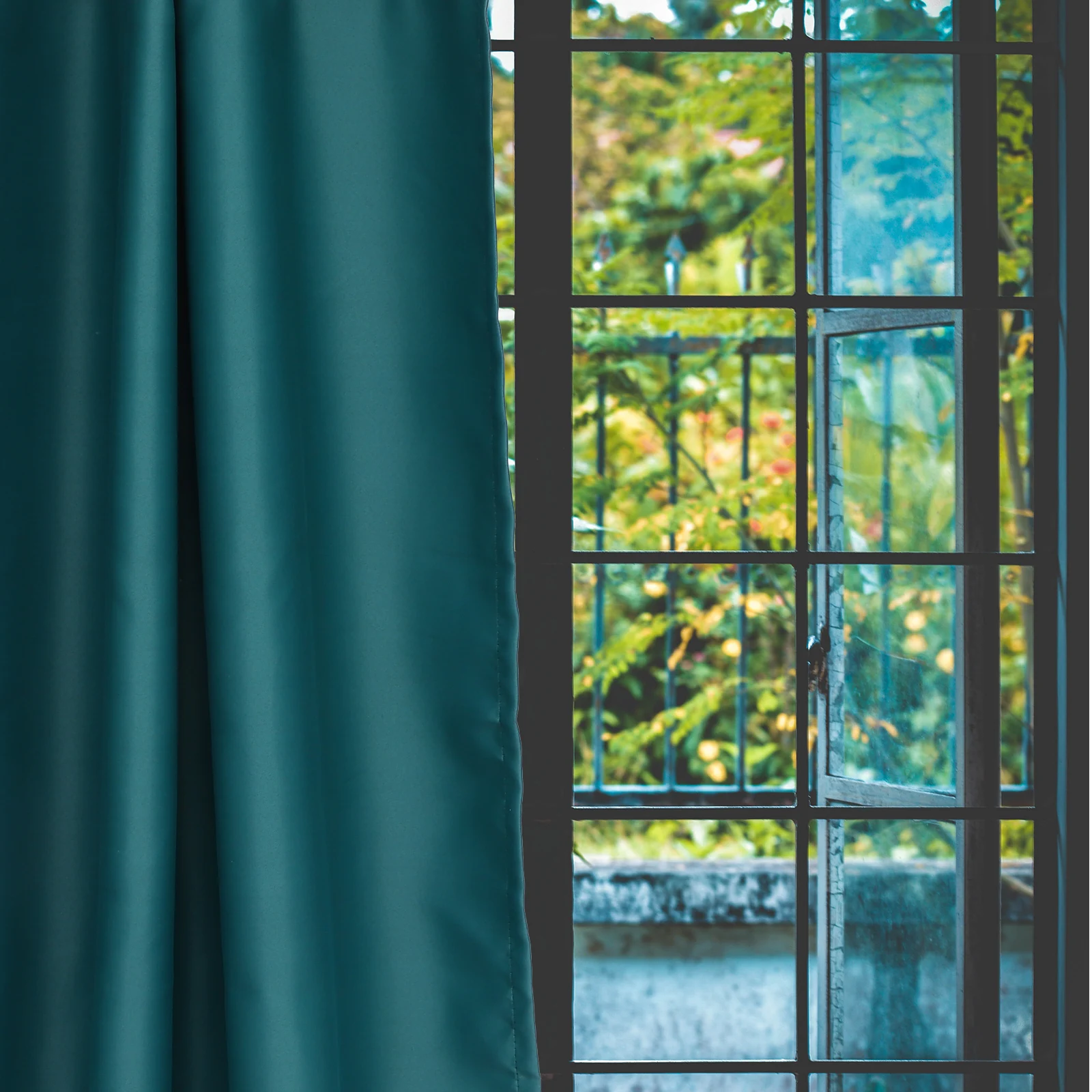 

2Pcs Blackout Curtains Polyester Gray Window Drape Shading Curtain Bedroom Living Room Darkening Privacy Panel