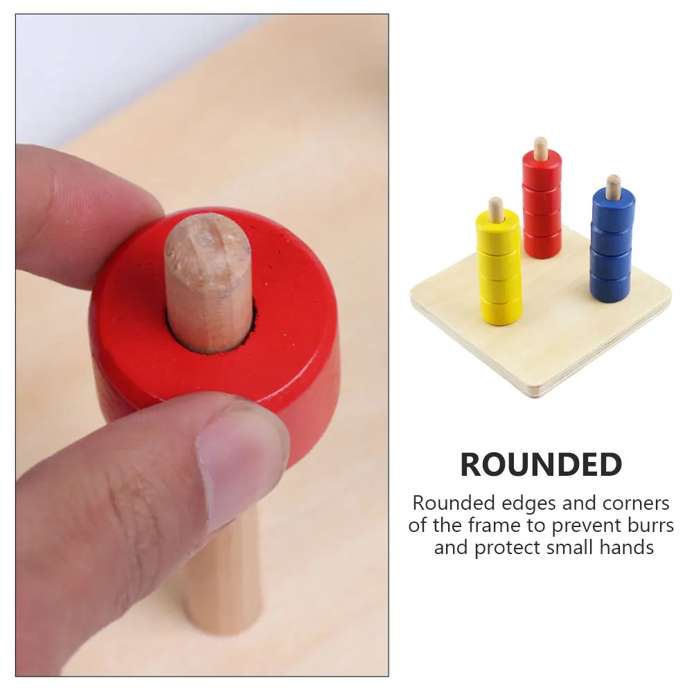 ألعاب التراص المواد الخشبية الممتازة الآمنة، أداة معرفية للأطفال الصغار للتعلم المبكر وتمارين الحركة الدقيقة