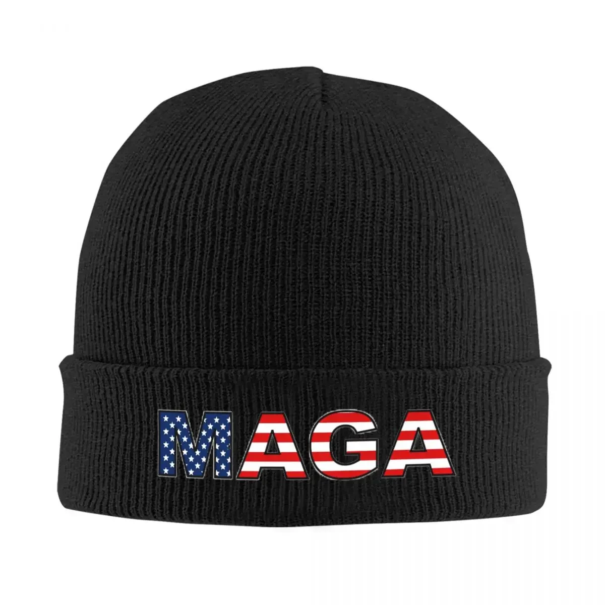 MAGA LOGO Beanie Hats Bonnet Hats Men Women Fashion Kpop Skullies Beanies Spring Design Elastic Caps