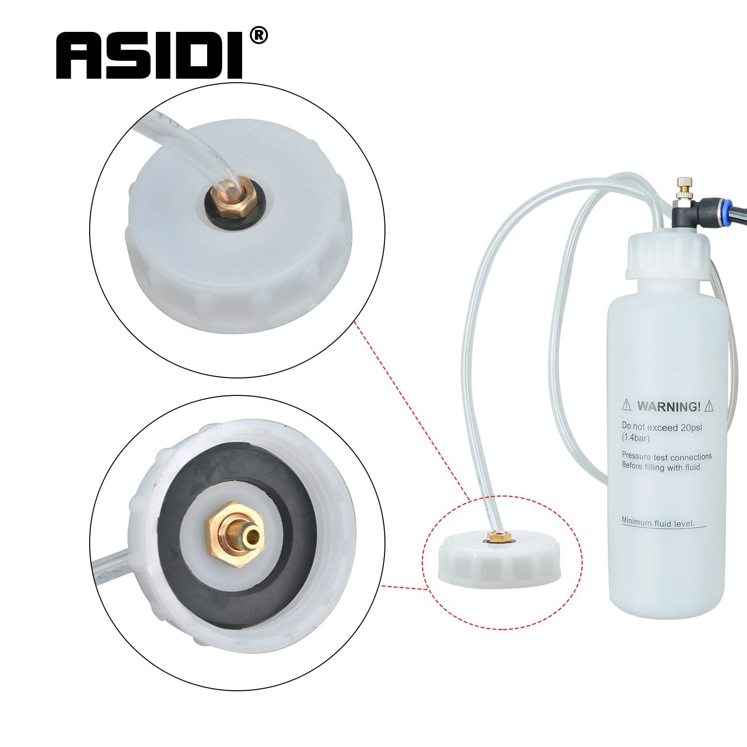 Kit de purga de líquido de embrague de purga de frenos de coche, herramienta de cambio de aceite al vacío para VW Audi