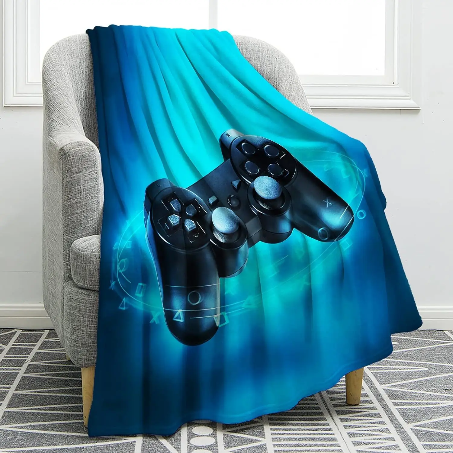 

Boy's Game Gift Blanket, Children's Game Theme Blanket, Youth and Men's Brothers, Christmas Birthday and Valentine's Day Gift