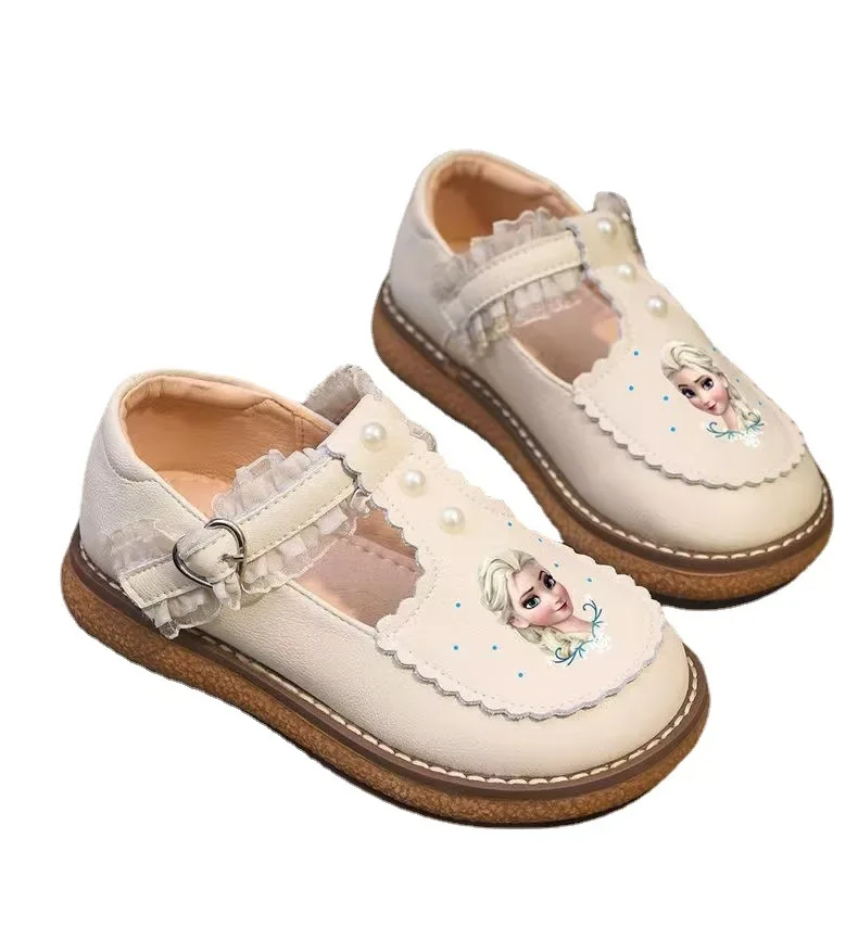 2024 Spring and Autumn New Girls\' Soft-soled Princess Shoes Non-slip Bean Shoes Baby Toddler Shoes Lolita Girls Tide Shoes