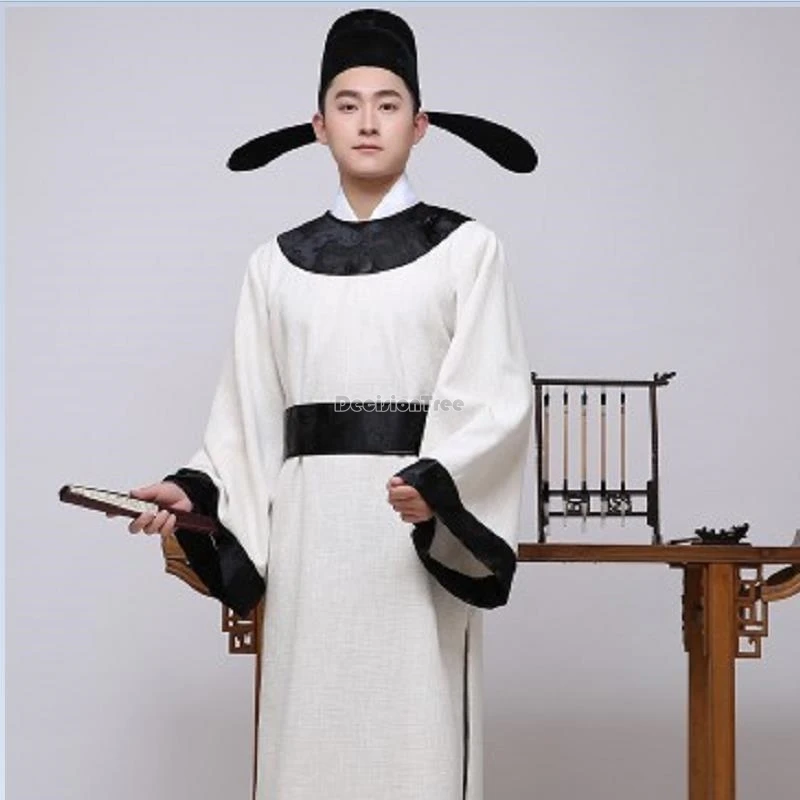 

2024 chinese retro ancient clothes traditional tang han dynasty men costume scholar minister multicolour perform costume w547