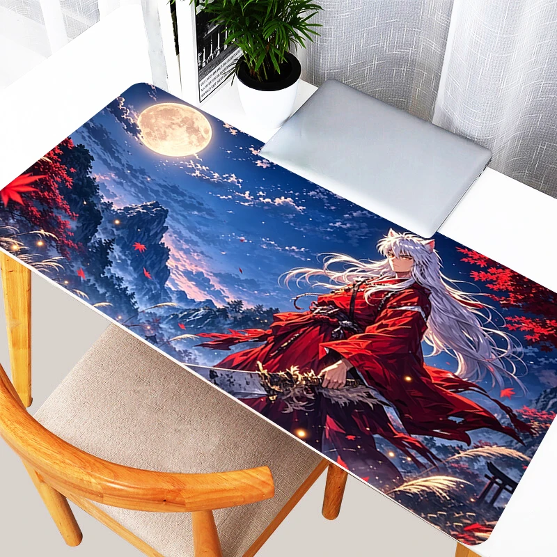 Large Mouse Pad Inuyasha Anime Extended Mouse Pad Smooth Gamer Keyboard Pad HD Print Gaming Accessories PC Computer Mousepads