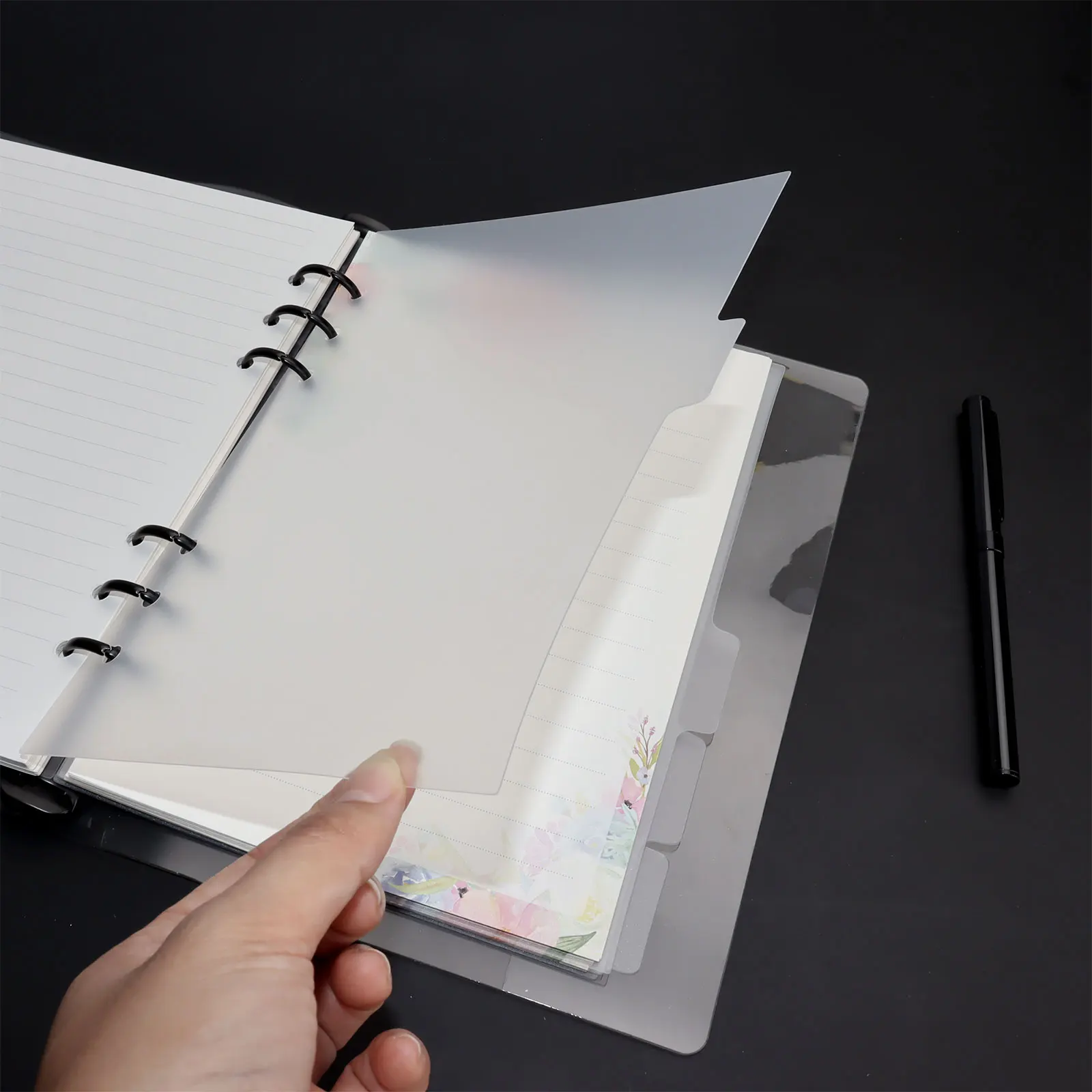 Binder 6 Holes Translucent Dividers For Journal Notebooks Notepads A5 Standard Size Index Dividers