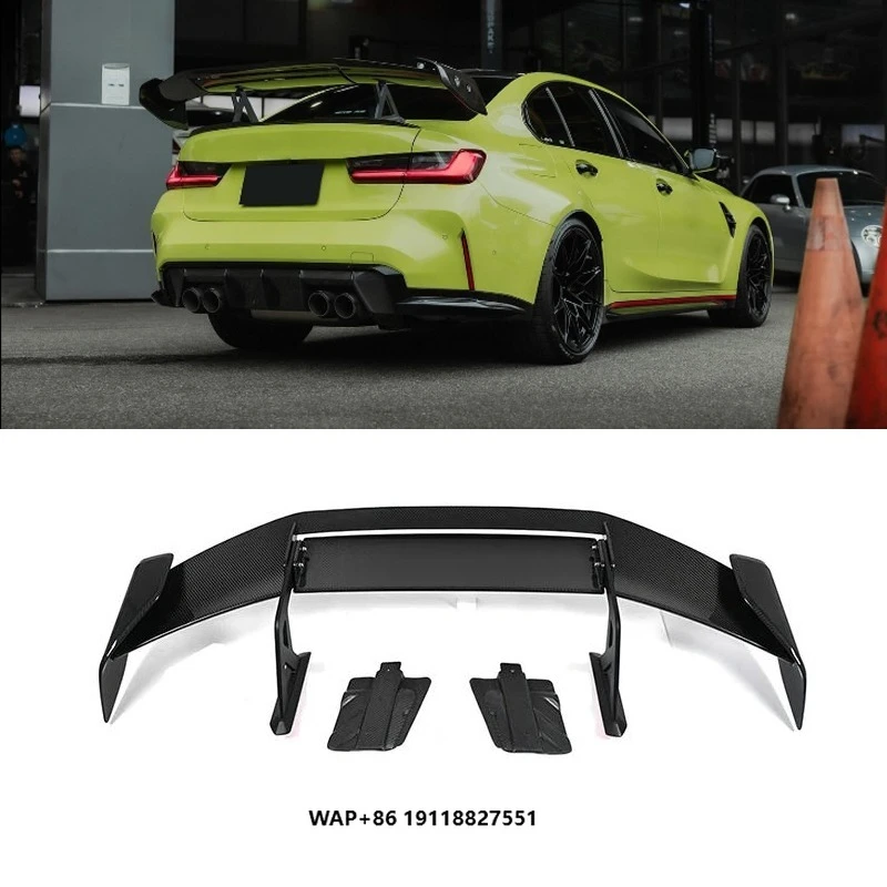 

Dry Carbon Fiber Rear Wing Perfect Fitment Spoiler Rear Trunk Wing forM3 G80 M4 G82 M2 G87 AD Style Tail Wing Rear Spoiler
