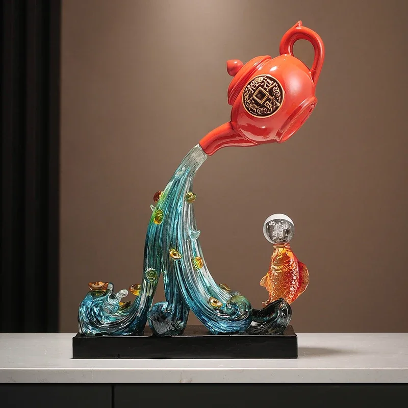 

Home Decor Wind And Water Rise,Wine Cabinet Decoration,Modern Living Room,TV Cabinets,Office Desktop,Statuette Gourd Ornament,