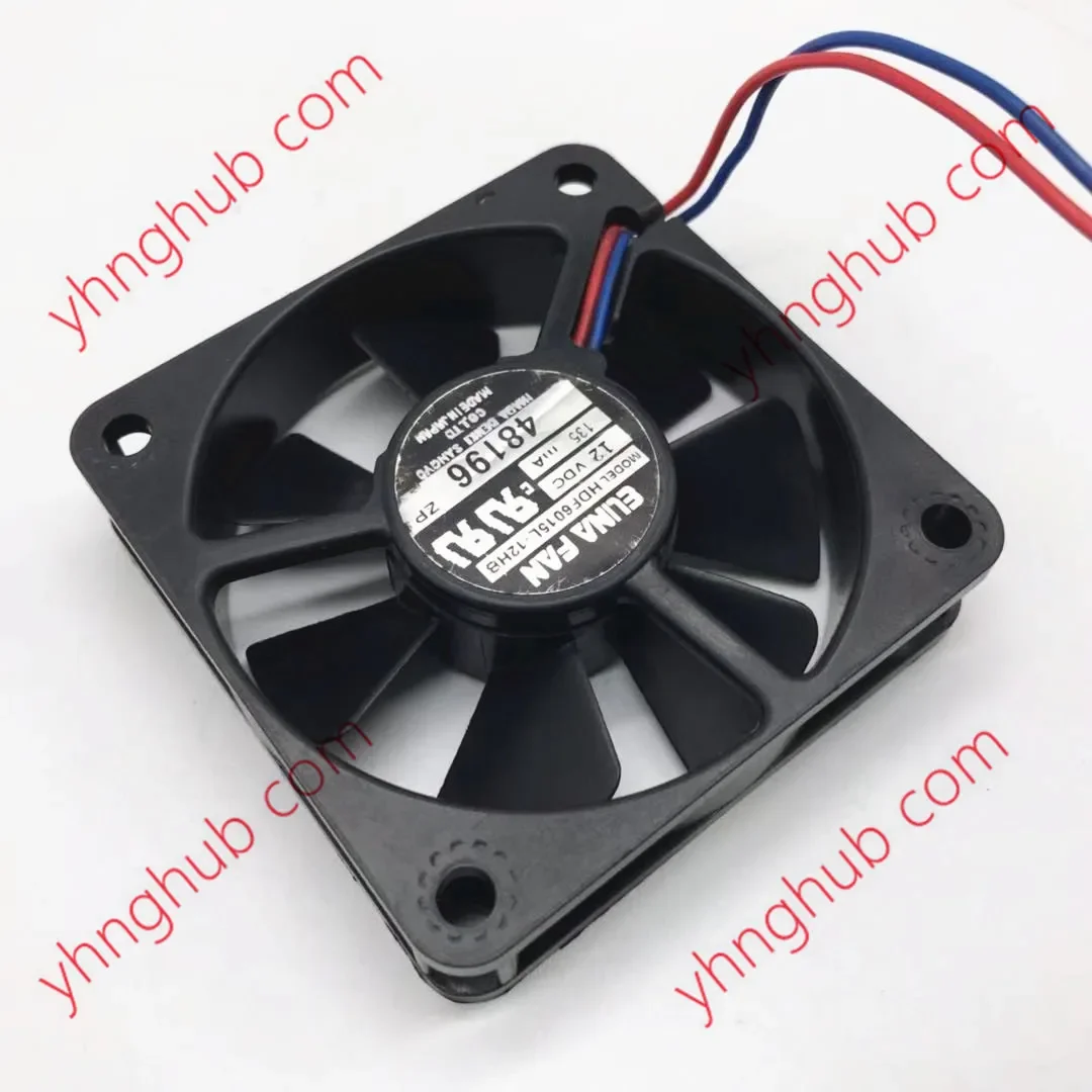 ELINA FAN HDF6015L-12HB DC 12V 0.135A 60x60x15mm 2-Wire Server Cooling Fan