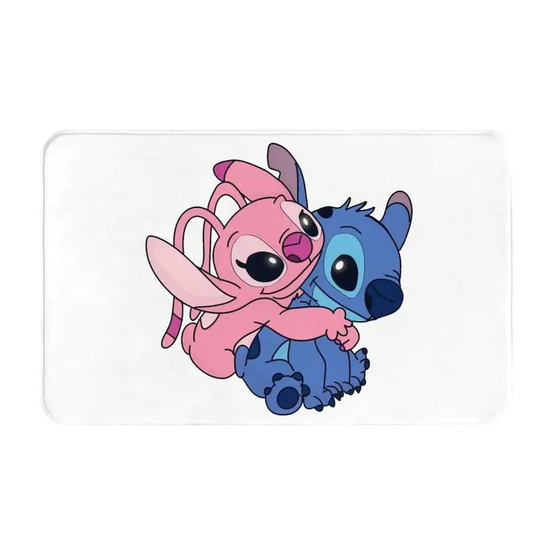 

Custom Lilo Stitch Cartoon Anime Manga Door Floor Kitchen Bath Mat Anti-Slip Outdoor Doormat Toilet Entrance Carpet Rug
