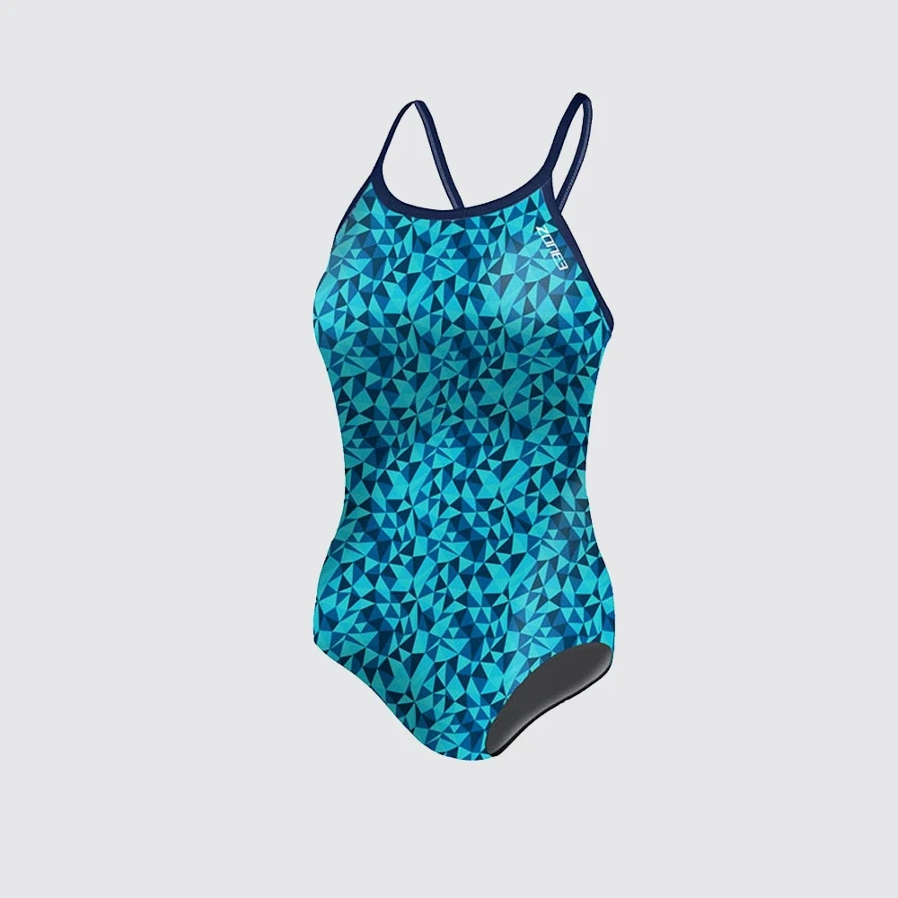 Zone3 Women Sexy Swimsuit Cozy Skinsuit Open Water Swimming Pool Long Training Comfortable Swimwear Competition Training Suit