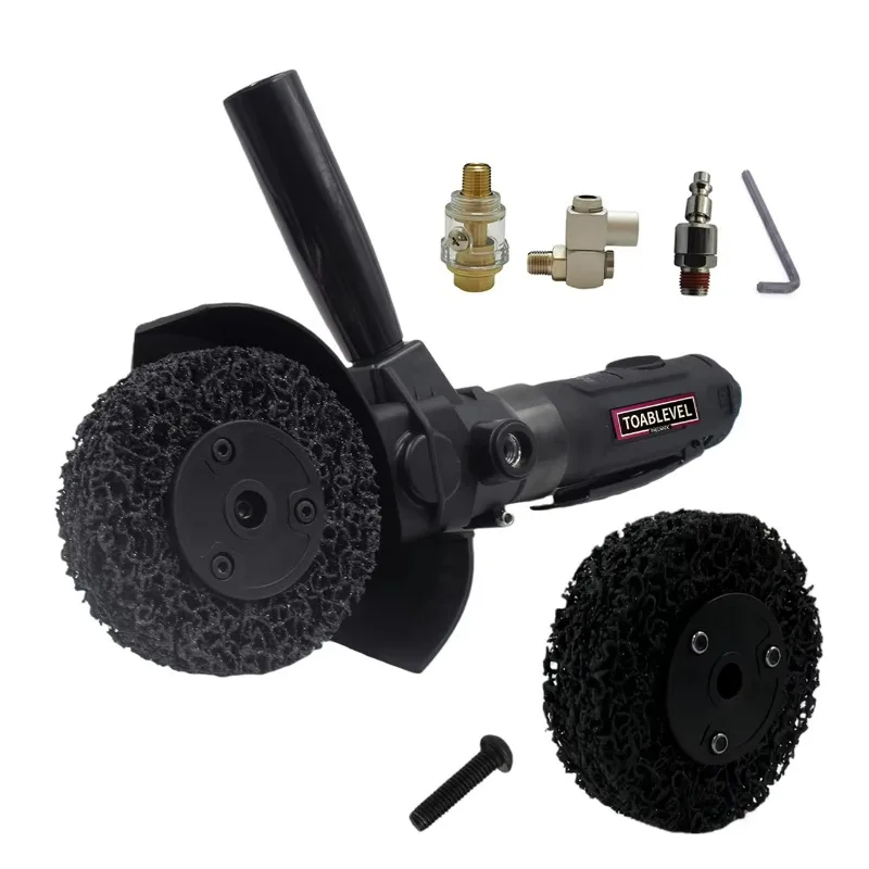 Pneumatic Removal Tool Kit Air Rotary Tool For Stripping Paint Removing Rust Glue With Paint Stripper Wheel