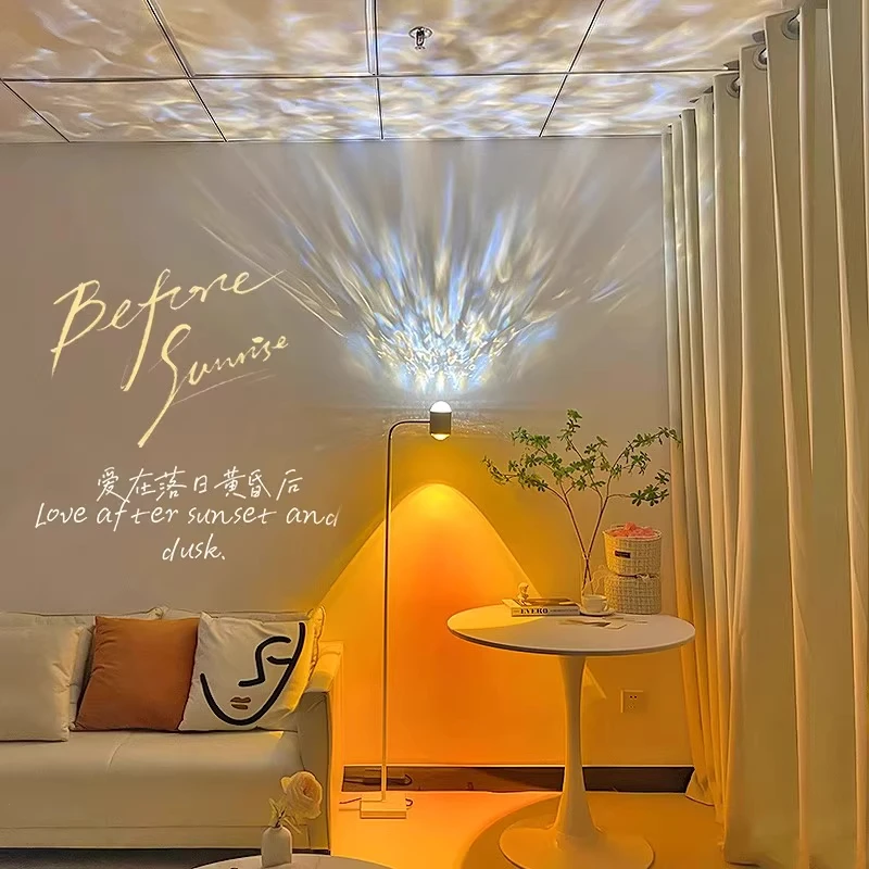 Sunset Light Projection Light Double-Sided LED Floor Light DIY Sunset Light Used in Bars Living Rooms bedrooms Restaurants
