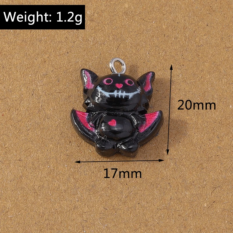 10 Stück niedlichen Harz Halloween Ghost Pumpkin Charms Anhänger für Schmuck machen Halskette Ohrringe DIY Armband Zubehör liefert – Detail 14