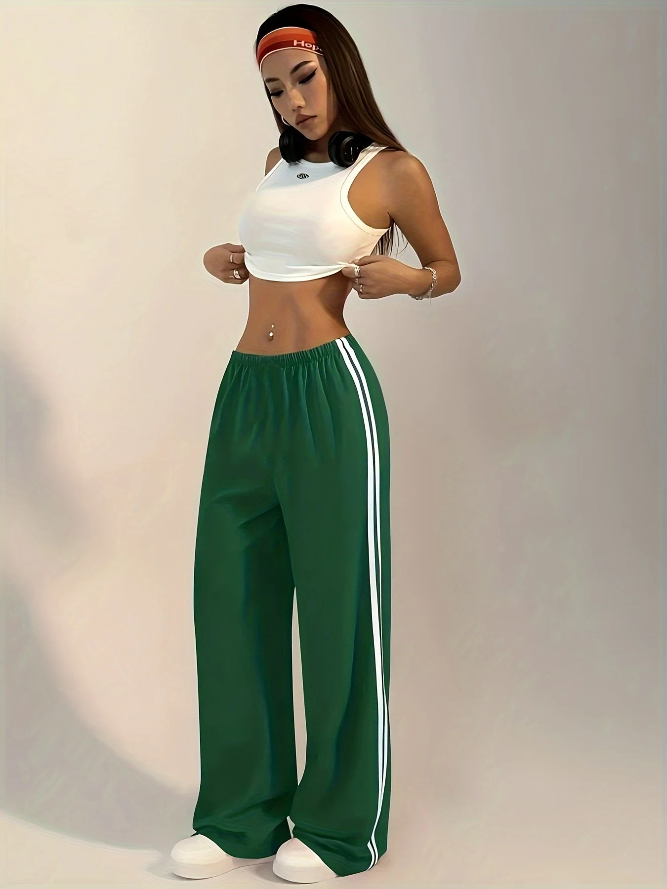 Women's casual long pants versatile fashion trousers spring and autumn style girls solid color pants