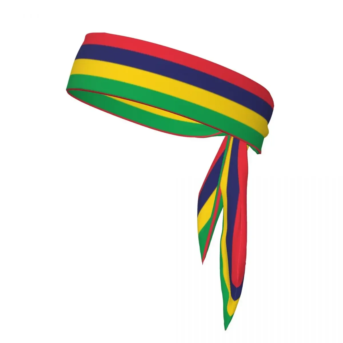 Mauritius Flag Head Tie Sports Headband Athlete Sweatbands Head Wrap For Working Out Running Yoga