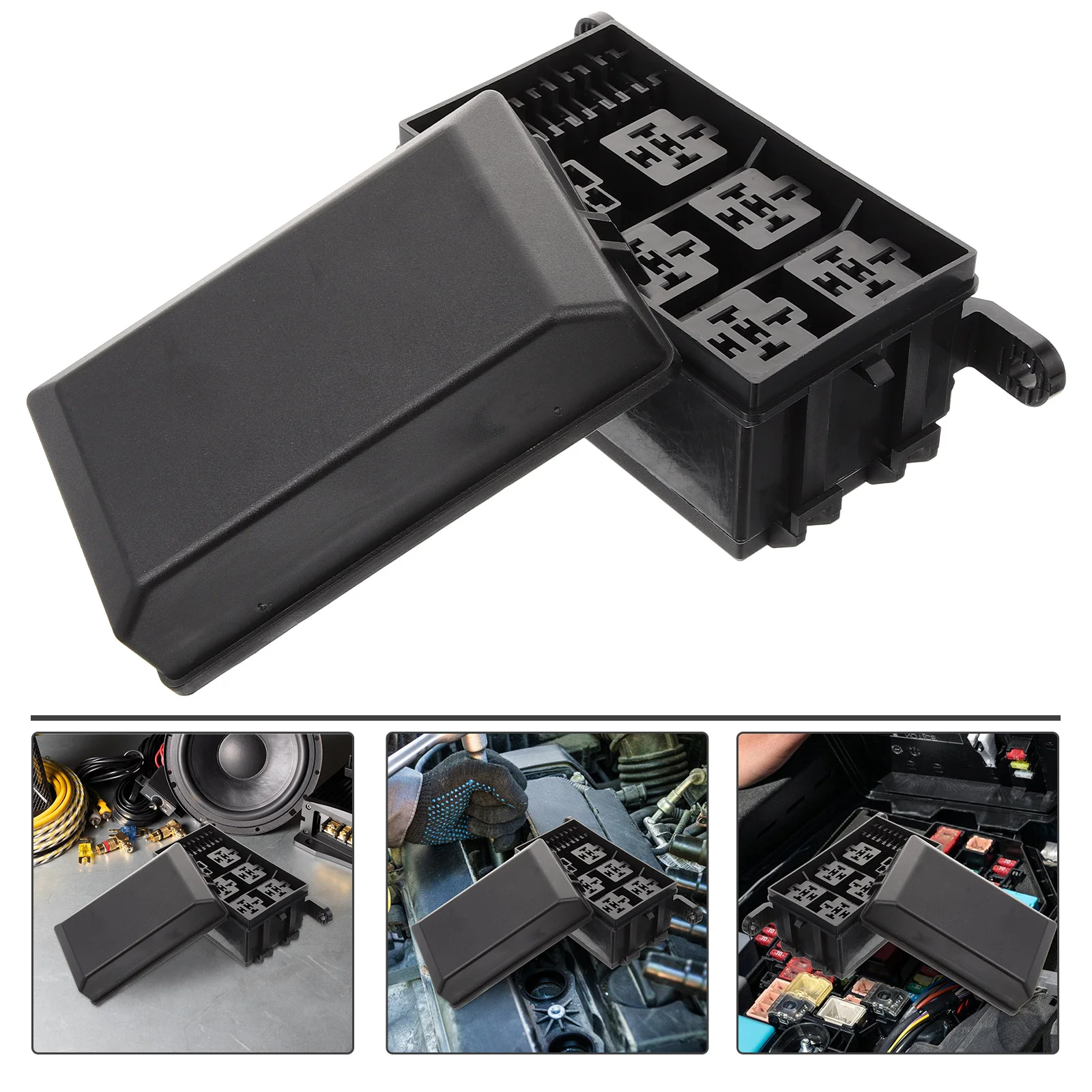 Car Relay Box Marine Fuse Block Blocks 12 Volt Automotive Organizer 12v Junction Plastic Panel