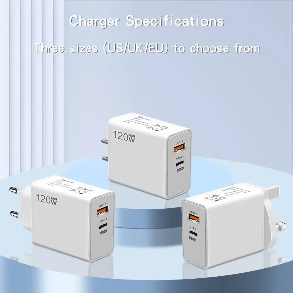 Oryginalna Ładowarka 120W Szybkie Ładowanie Hypercharge Adapter Zasilania EU US UK USB 6A Typ C Do Huawei Xiaomi Ultra Redmi Akcesoria — zdjęcie produktu 5