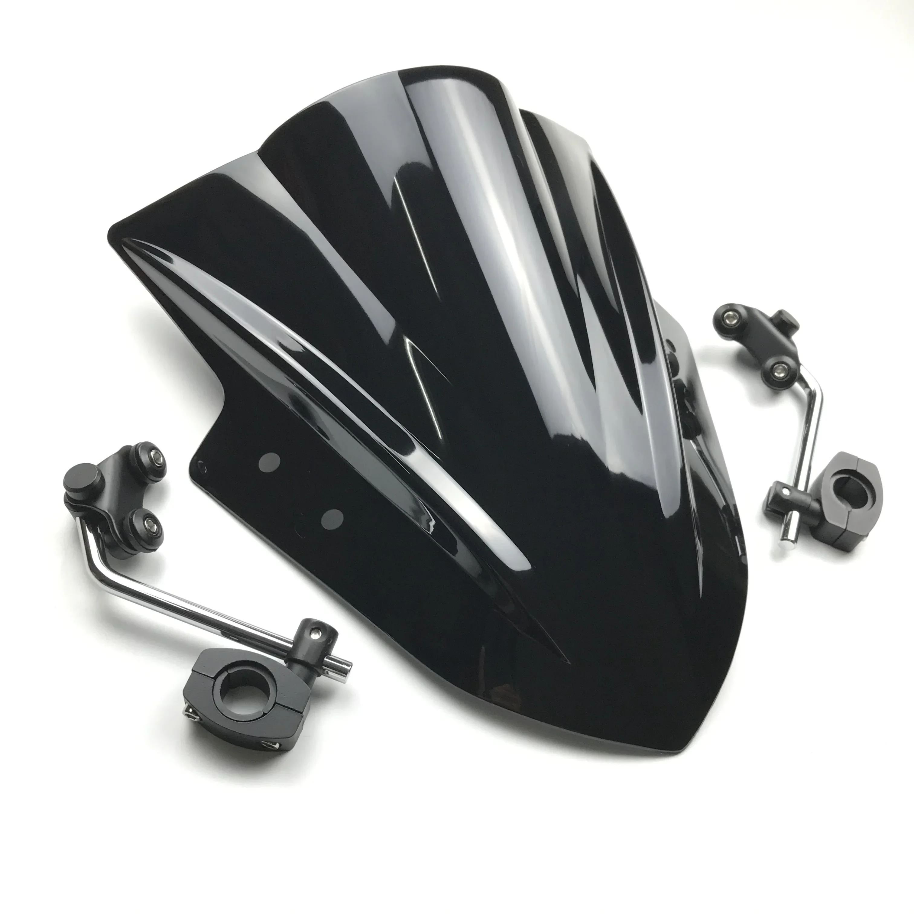 Motorcycle For Hraey Honda Suzuki Yamha FZ1 FZ6 FZ6N FZ8 MT-01 09 Universal Adjustable Bracket Windshield Wind Screen Deflector