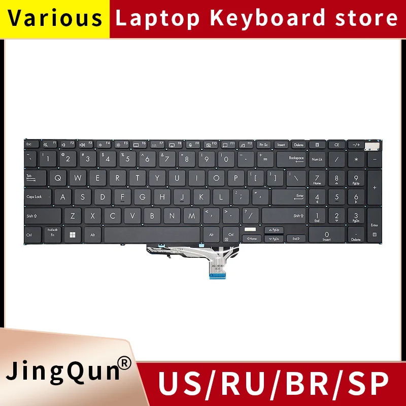 Replacement US/RU/UK Russian Keyboard For ASUS Zenbook UM6702RC Pro 17 UM6702 UM6702R UM6702RA with backlit Layout