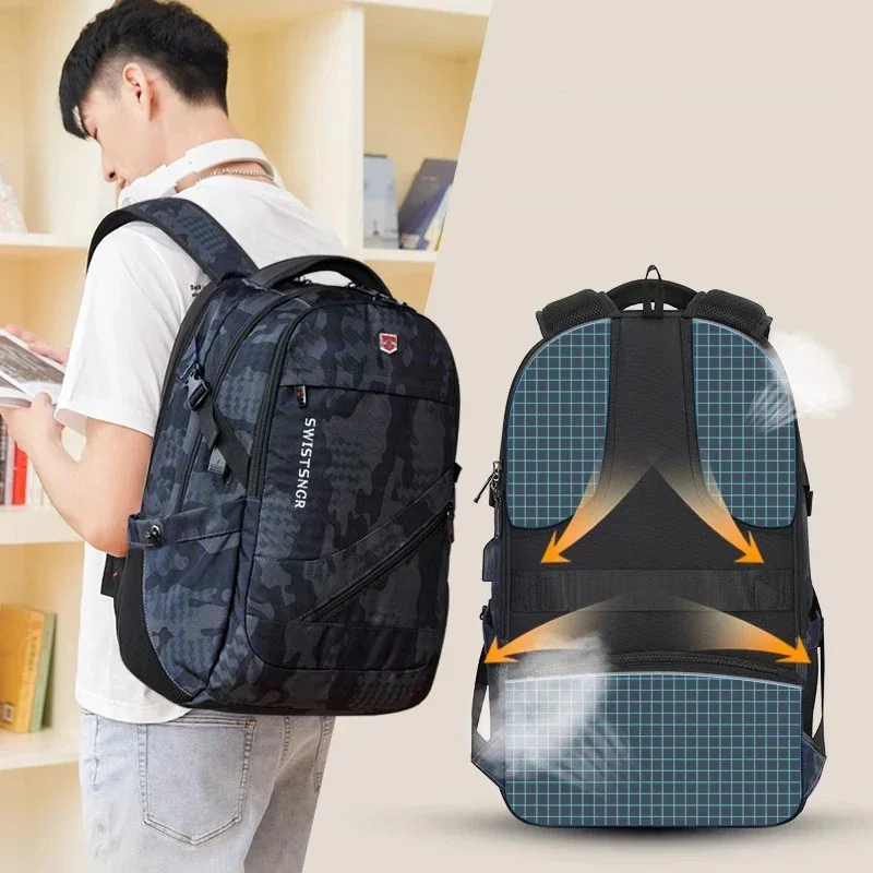 

Large Waterproof Airplane Travel Backpack Men Laptop Computer Backpack 17 Inch Fashion Japanese School Bags for Children Mochila