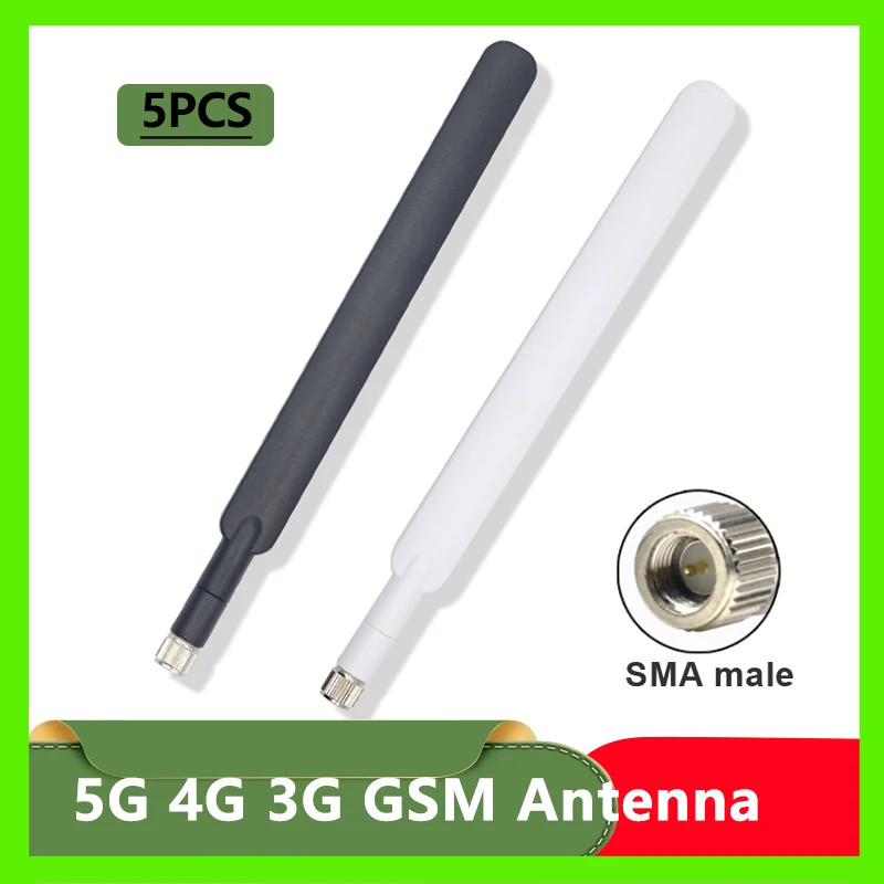 5個入り-4g-lte-3g-gsmアンテナ-10dbi-smaオス-700-2700mhz-lteルーター用-外部wifiアンテナ-b593-e5186-b315-b310-b880-b890対応