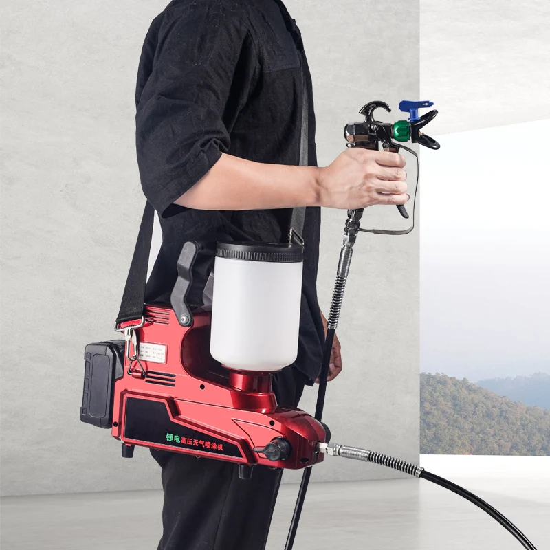 

High-Voltage Airless Latex Paint Sprayer Coating 21v DIY Handheld Airless Spraying Machine Lithium Battery Spray Gun