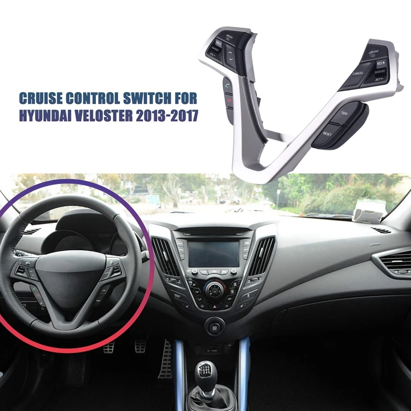 

96710-2V600 Car Multifunction Button Steering Wheel Cruise Control Switch Parts Accessory For Hyundai Veloster 2013-2017